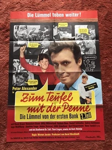 Zum Teufel mit der Penne Kinoplakat Poster A1, Peter Alexander, Heintje, EA 1968 - Bild 1 von 1