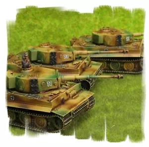 ¡Pintado! - Tiger Tank Pelotón (3 vehículos) - 15 mm Segunda Guerra Mundial - Flames of War - Imagen 1 de 2