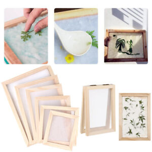 Paper Making Screen Kit Includes Wooden Paper Making Mold Frame Dried FlowersDIY
