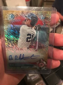 2017 Bowman Chrome Blake Rutherford Gold Shimmer Refractor Auto Autograph #16/50 - Picture 1 of 5