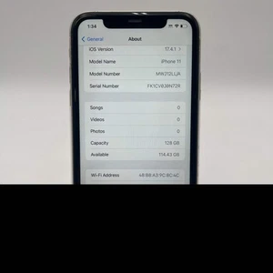 Odblokowany Apple iPhone 11 128GB 17.4.1 biały MWKV2LL/A - Zdjęcie 1 z 10