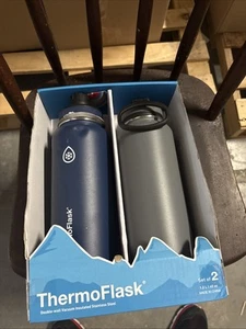 Pack de 2 termoflascos gris y azul marino - Imagen 1 de 1