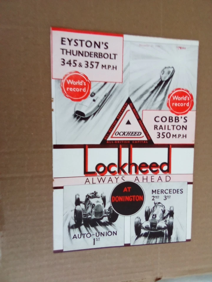 ADVERTISEMENT - LOCKHEED EYSTON'S THUNDERBOLT-MOTOR DEC, 27TH 1938 - Image 1 of 1