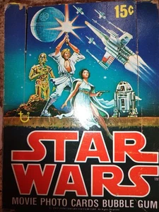 1977 Topps Star Wars Trading Cards Series 1 Vintage EMPTY BOX lid is detached - Picture 1 of 2