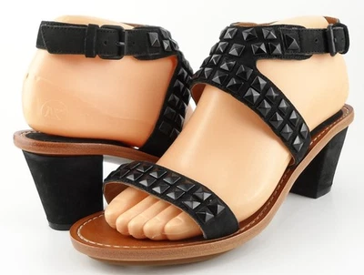 $250 FOR ALL 7 MANKIND STRELLA Black Nubuck Designer Fashion Sandals 7.5 - Изображение 1 из 4