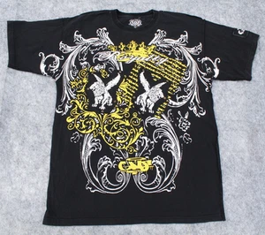 Camiseta Give Me Face 2000 Para Hombre 2XL Espada Negra y Amarilla Rosa Realeza Y2K - Imagen 1 de 10