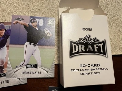 2021 LEAF DRAFT BASEBALL (50-CARD COMPLETE DRAFT PROSPECTS SET) Bobby Witt Jr. - Image 1 of 4