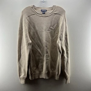 VINTAGE Lands End Sweater Men Large Beige Pullover Preppy 90s Crewneck Japan - Bild 1 von 6