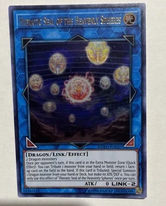 Yugioh TCG Hieratic Seal of the Heavenly Spheres DUPO-EN027 Ultra Rare - Picture 1 of 2