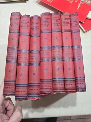 Pictorial History of the Second World War - Set Of (7) Vols 1-7 - Pre-Owned Foto 1 de 4