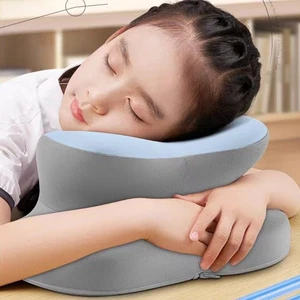 Student Compacts Napping Pillow Memory Foam Core Cushion Office Travel Essential - Picture 1 of 14
