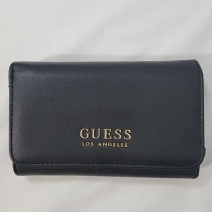 Guess Geldbörse Clutch schwarz Logo minimalistisch  - Bild 1 von 9