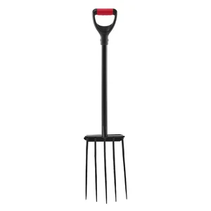 Grifflänge 27,56 Zoll Gartengabel, 5 Zinken, 41 Zoll Schwerlast Grabgabel mit - Bild 1 von 12