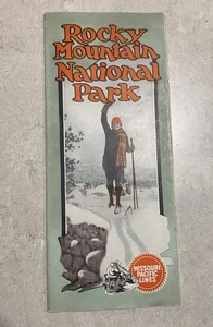 Rocky Mountain National Park MISSOURI PACIFIC Brochure  1930s? Skiing Swimming - Picture 1 of 9