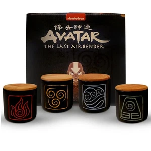 Juego de 4 tazas Avatar The Last Airbender - Cuatro naciones con tapas - Para fans de... - Imagen 1 de 5