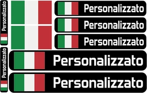 Adesivi Personalizzati Con Nome E Bandiera – Etichette Impermeabili E Resistenti - Foto 1 di 12
