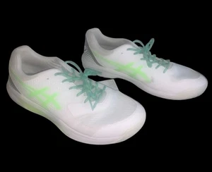 Zapatos para cancha de tenis Pickleball Asics Gel-Dedicate 8 para hombre 12 blancos verdes neón - Imagen 1 de 5