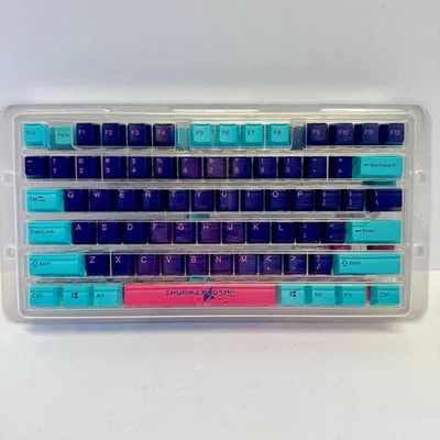 Shurikey Gear Double Shot Keycap Set Purple Pink Teal for Cherry MX 167 Keys - Image 1 of 4