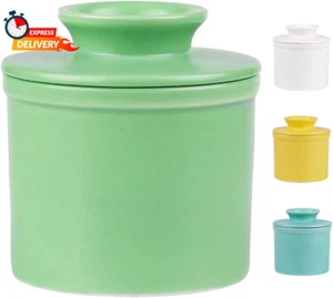 Ceramic Butter Crock with Lid, Countertop French Butter Keeper with Water Line f - Picture 1 of 6
