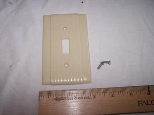 De colección P&S UNILINE EE. UU. - Caja de una sola pandilla Marfil Interruptor Cubierta - Imagen 1 de 2