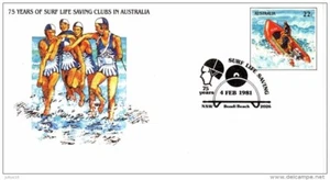 AUSTRALIA 1981 75th Anniversary of Surf Life Saving Club Postal Stationery Cover - Picture 1 of 1
