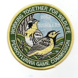 2014 PA GAME COMM WORKING TOGETHER FOR WILDLIFE WARBLERS PATCH ORGINAL NEU - Bild 1 von 2