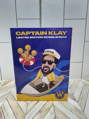 Captain Klay Thompson Bobblehead Figurine Golden State Warriors NBA New IN BOX Cover