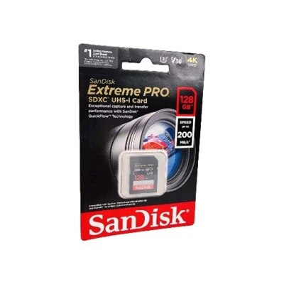 SanDisk Extreme Pro SDXC UHS-I Card 128 GB (200 MB/s) Sealed Memory Card - Image 1 of 4