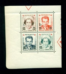 1951 Red Cross,Prince Rainier III,Princess Charlotte,Monaco,451,CV€120/$150,MNH - Picture 1 of 4