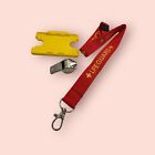 20mm Lifeguard Lanyard with Safety Breakaway + Yellow Card holder + Whistle
