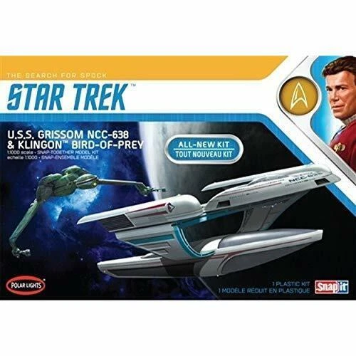 Polar Lights Star Trek: USS Grissom and Klingnon BoP - 1:1000 Scale Snap Model Kit (POL957M)