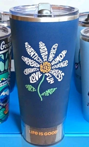 Life Is Good 25 Unzen Marine Edelstahl Isolierbecher Becher Optimismus Blume - Bild 1 von 6