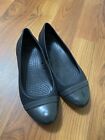 Crocs Ballet Flats Womens Size 7 Black Comfort Slip On Shoes Patent Toe
