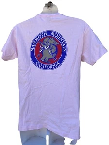 MAMMOTH MOUNTAIN CALIFORNIA pink Snow Skiing T-Shirt Youth Large - Picture 1 of 4