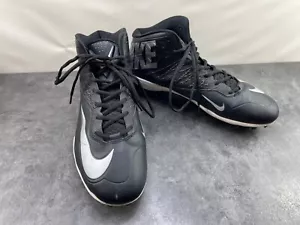 Nike Zoom Football Cleat Code Men 11.5 Elite 3/4 Shoes Black Athletic 603368-002 - Picture 1 of 17