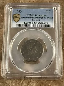1883 Hawaiianisches Silberviertel - PCGS XF Detail - Hawaii 25C - Bild 1 von 5