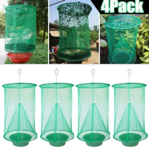 4PC Fly Trap Ranch Reusable Catcher Killer Cage Net Pest Bug Catch Hanging Horse - Picture 1 of 12