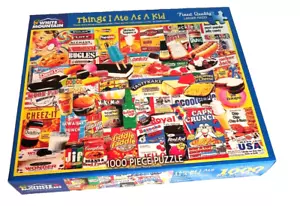 Puzzle "Die Dinge, die ich als Kind aß" 1000 Teile größere Teile mit Ständer für Box USA - Bild 1 von 2
