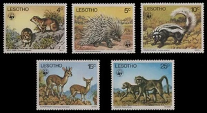 Lesotho 1977 - Mi-Nr. 228-232 ** - Estampillada sin montar o nunca montada - Vida silvestre / Animales salvajes - WWF - Imagen 1 de 1
