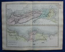 NORTH AFRICA, 'AFRICA SEPTENTRIONALIS', original antique map, Butler, Hall, 1861
