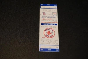 1985 BOSTON RED SOX BASEBALL FULL TICKET VS DETROIT TIGERS BOGGS 1-3 - Picture 1 of 2