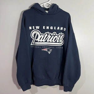 NFL Team Apparel New England Patriots Football Blue Sweatshirt Hoodie Mens XL - Picture 1 of 6