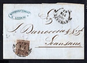France 1860 cover from Livorno 19.05.1860