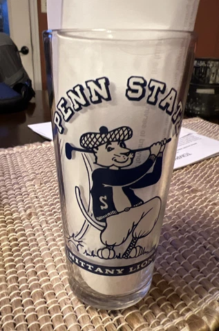 Penn State Nittany Lions Golfer Glass 1978 Terrace Room Cafeteria Main Campus Cover