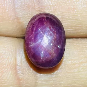 13.90 Cts Unheated Natural Star Ruby Oval Cabochon Ring Size Loose Gemstone - Picture 1 of 10