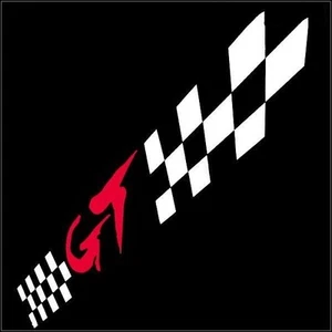 CALCOMANÍAS DE DECORACIÓN DE COCHE MOTO PEGATINA ROJA PLATA CARRERAS GT PEGATINA - Imagen 1 de 1