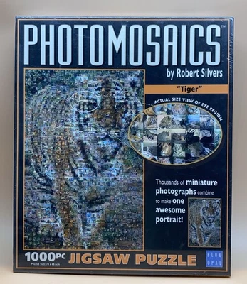 2007 Robert Silver's Photomosaics 1000 Piece Puzzle Galactic ”Tiger” BNIB - image 1 of 2