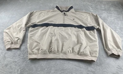 Casaco Ashworth Weather Systems masculino corta-vento XL bege preto C36 - Imagem 1 de 4