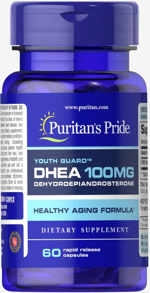 Puritan's Pride DHEA 100 mg - 60 Capsules - Image 1 of 1