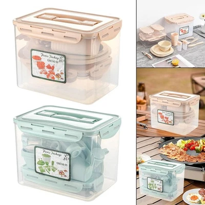 Dinnerware Set for 6 People Hiking RV Cutlery Set Easy to Clean Lightweight - image 1 of 2